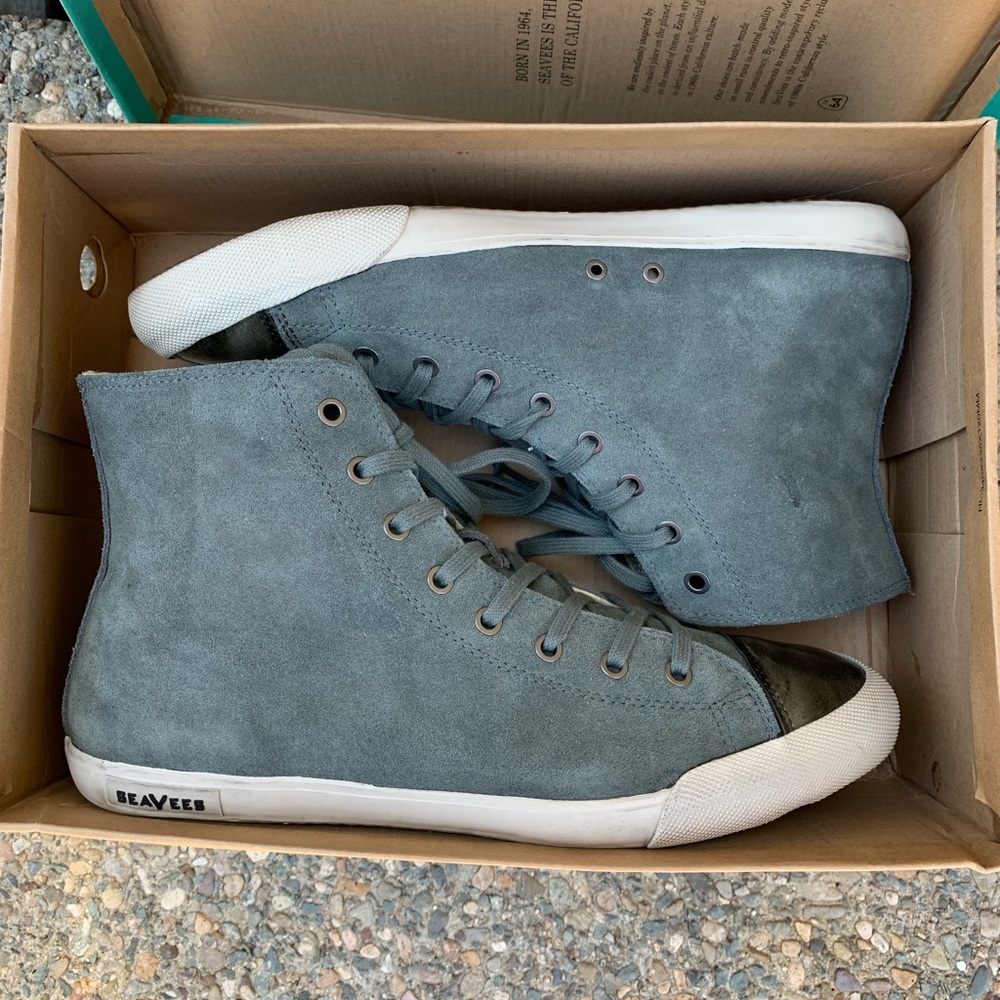 SeaVees Army High Top Sneaker in Charcoal